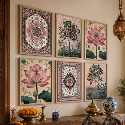 Floral Wall Art Paintings with Frame for Wall Decor