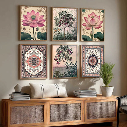 Floral Wall Art Paintings with Frame for Wall Decor