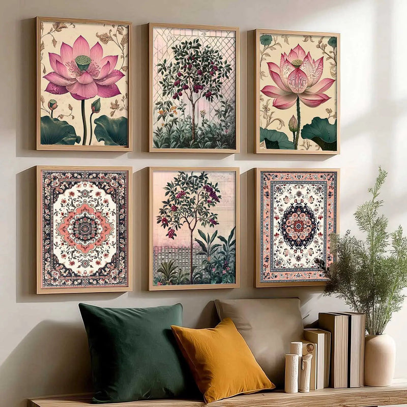 Floral Wall Art Paintings with Frame for Wall Decor