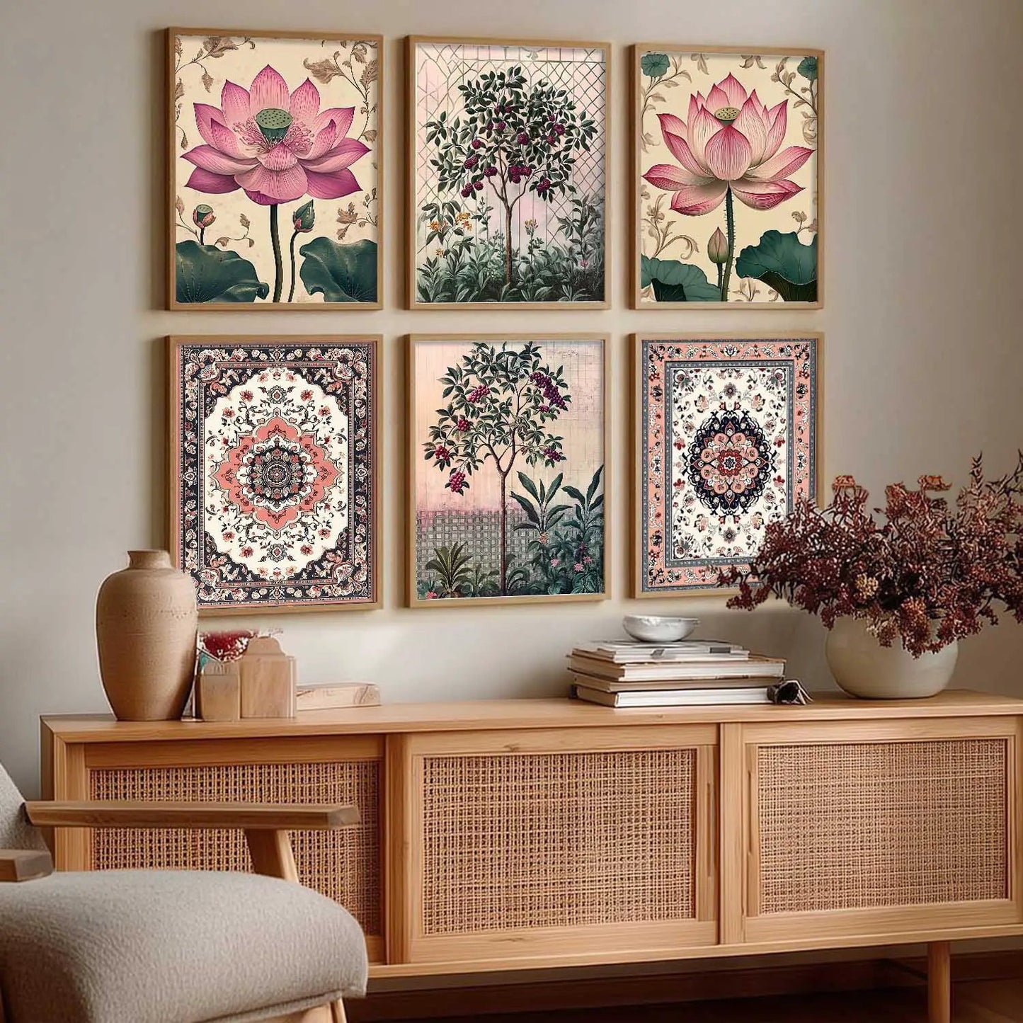 Floral Wall Art Paintings with Frame for Wall Decor