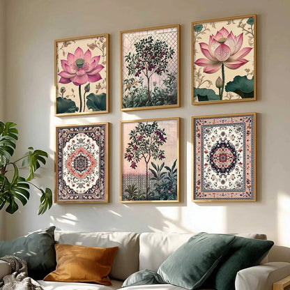 Floral Wall Art Paintings with Frame for Wall Decor