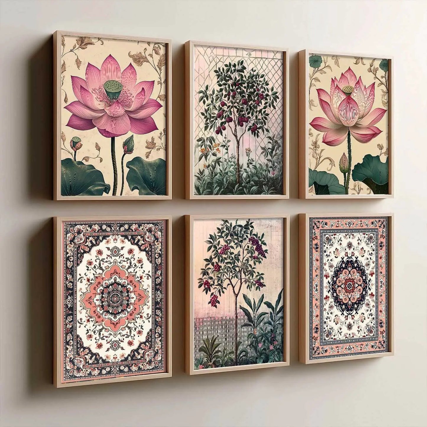 Floral Wall Art Paintings with Frame for Wall Decor
