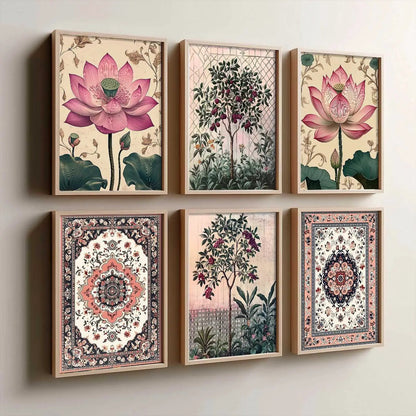 Floral Wall Art Paintings with Frame for Wall Decor