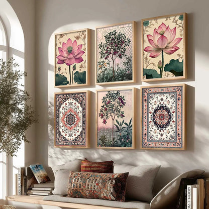 Floral Wall Art Paintings with Frame for Wall Decor