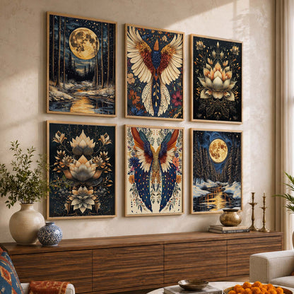 Traditional Wall Art Paintings with Frame for Wall Decor