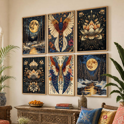 Traditional Wall Art Paintings with Frame for Wall Decor