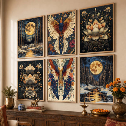 Traditional Wall Art Paintings with Frame for Wall Decor