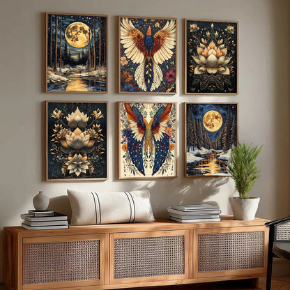 Traditional Wall Art Paintings with Frame for Wall Decor