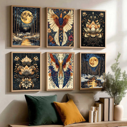 Traditional Wall Art Paintings with Frame for Wall Decor