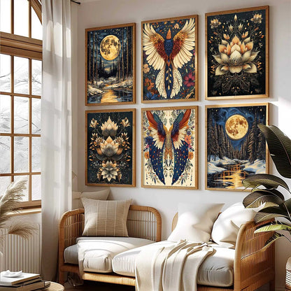 Traditional Wall Art Paintings with Frame for Wall Decor