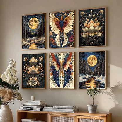 Traditional Wall Art Paintings with Frame for Wall Decor
