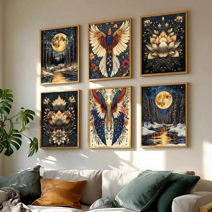 Traditional Wall Art Paintings with Frame for Wall Decor