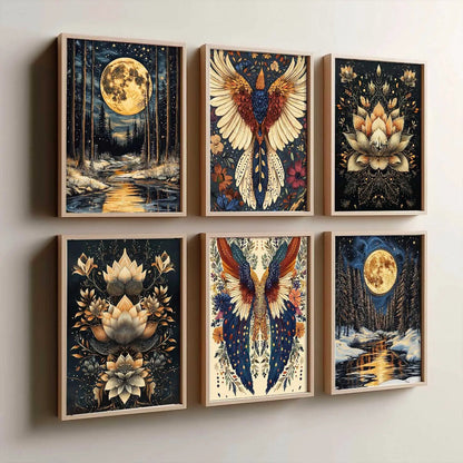 Traditional Wall Art Paintings with Frame for Wall Decor