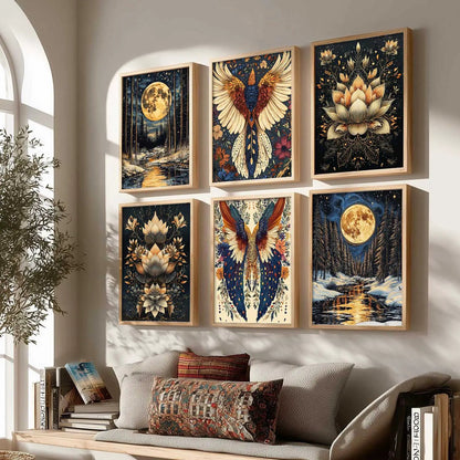 Traditional Wall Art Paintings with Frame for Wall Decor