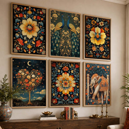 Madhubani Wall Art Paintings with Frame for Wall Decor