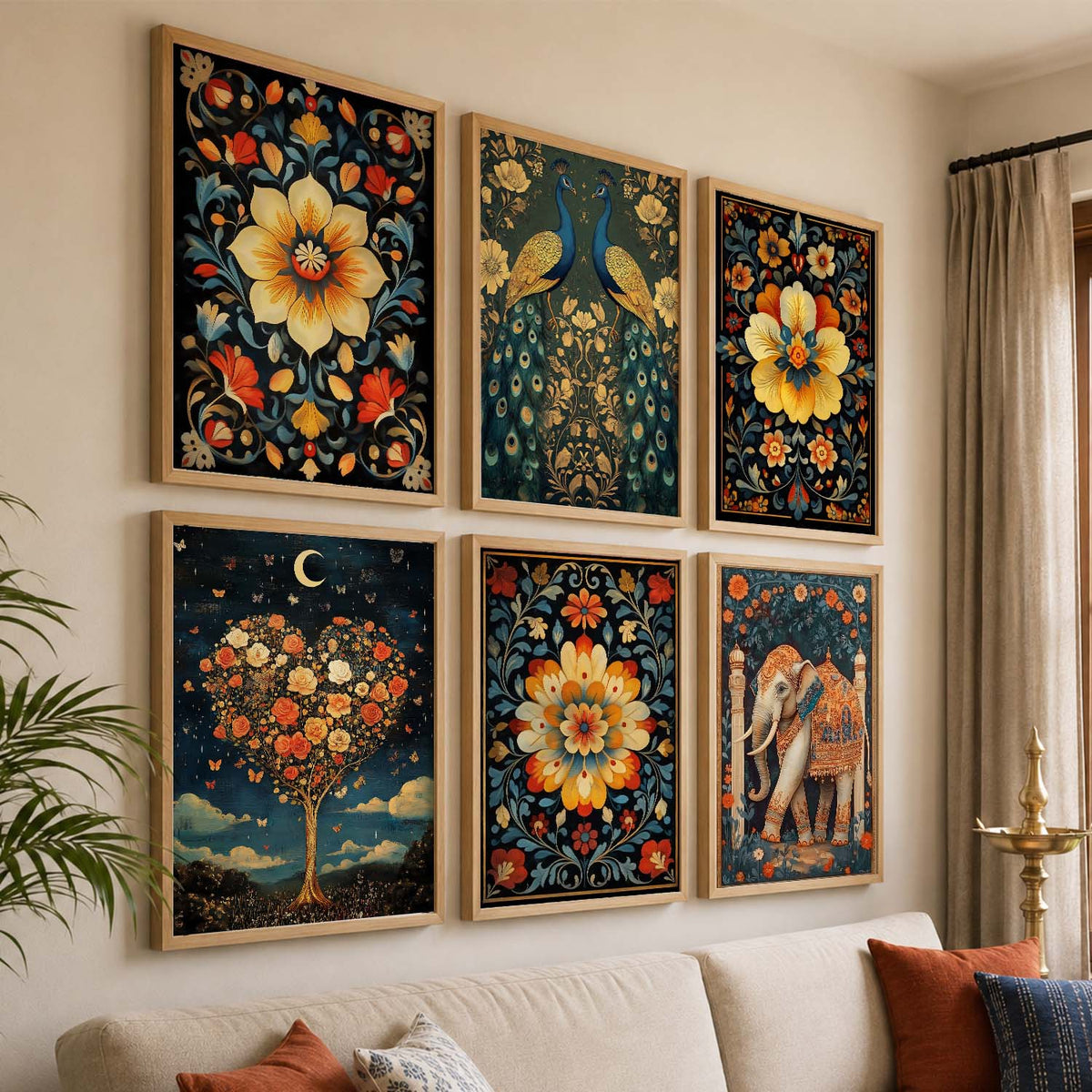 Madhubani Wall Art Paintings with Frame for Wall Decor