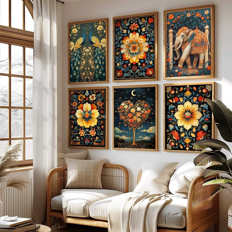 Madhubani Wall Art Paintings with Frame for Wall Decor