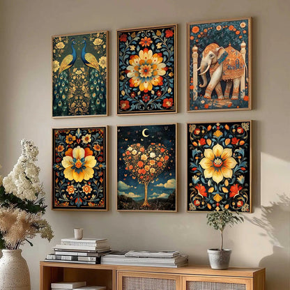 Madhubani Wall Art Paintings with Frame for Wall Decor