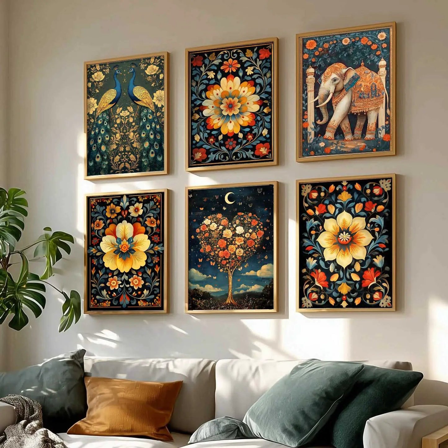 Madhubani Wall Art Paintings with Frame for Wall Decor