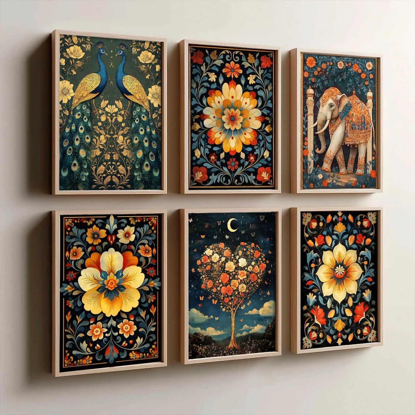Madhubani Wall Art Paintings with Frame for Wall Decor
