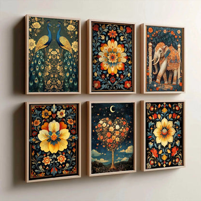Madhubani Wall Art Paintings with Frame for Wall Decor