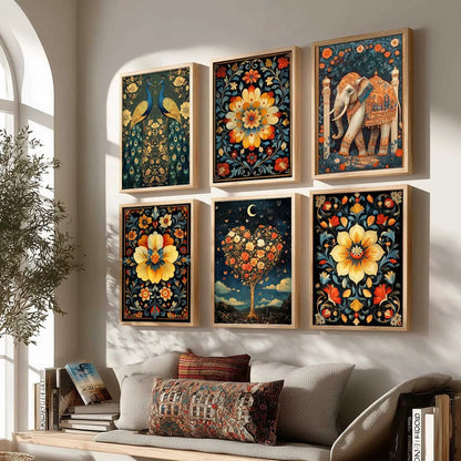 Madhubani Wall Art Paintings with Frame for Wall Decor