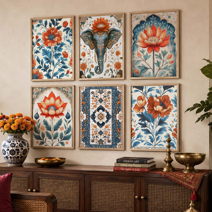 Traditional Wall Art Paintings with Frame for Wall Decor