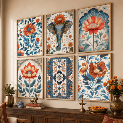 Traditional Wall Art Paintings with Frame for Wall Decor