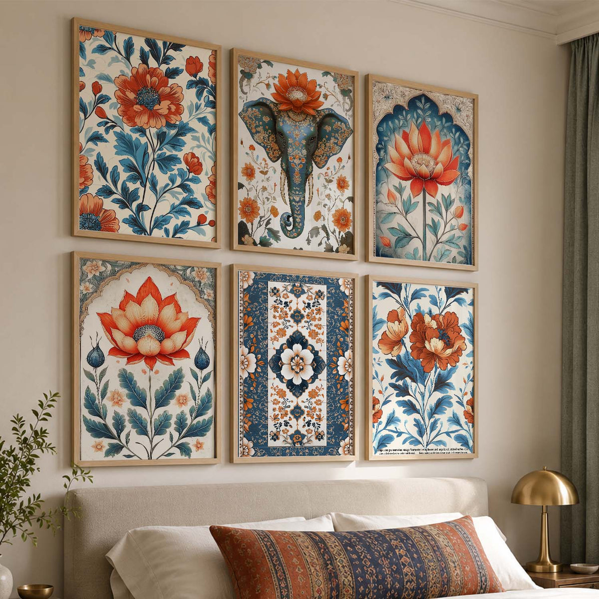 Traditional Wall Art Paintings with Frame for Wall Decor
