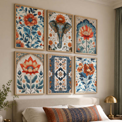 Traditional Wall Art Paintings with Frame for Wall Decor