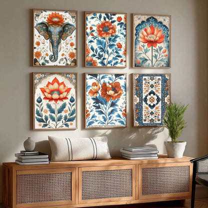 Traditional Wall Art Paintings with Frame for Wall Decor