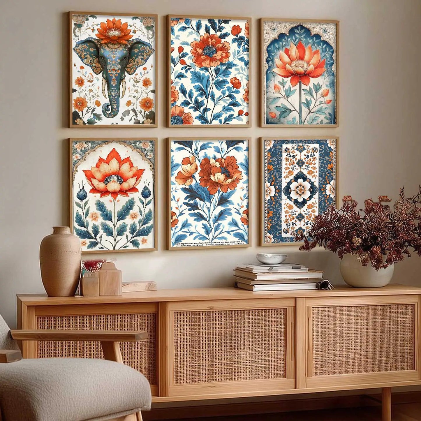 Traditional Wall Art Paintings with Frame for Wall Decor