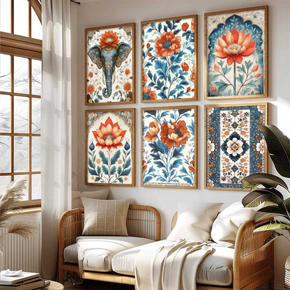 Traditional Wall Art Paintings with Frame for Wall Decor