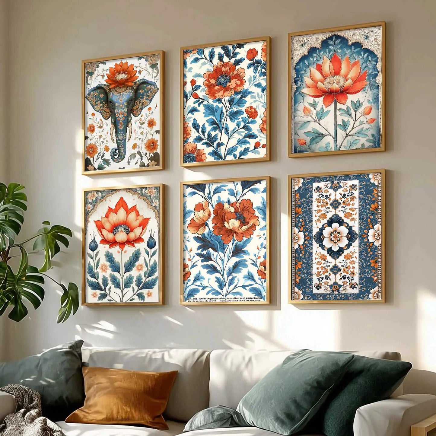 Traditional Wall Art Paintings with Frame for Wall Decor
