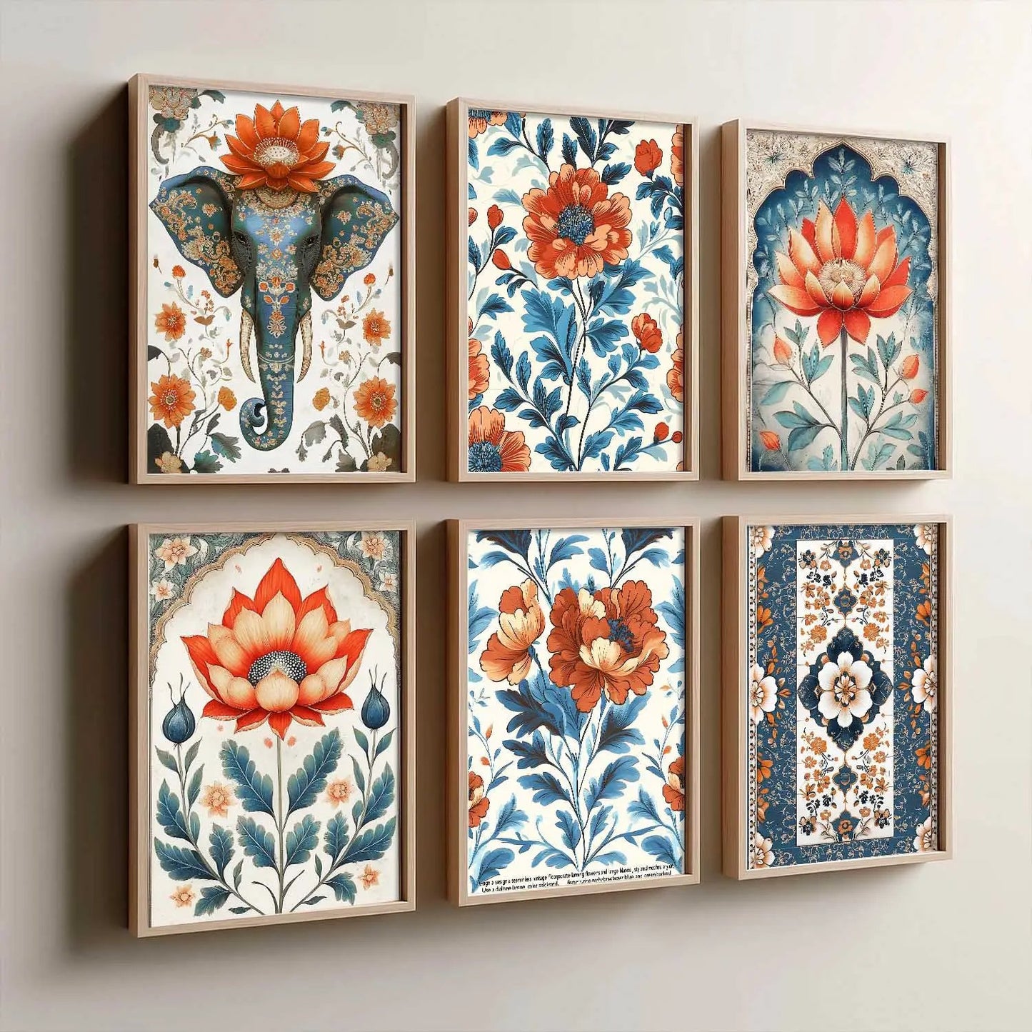 Traditional Wall Art Paintings with Frame for Wall Decor