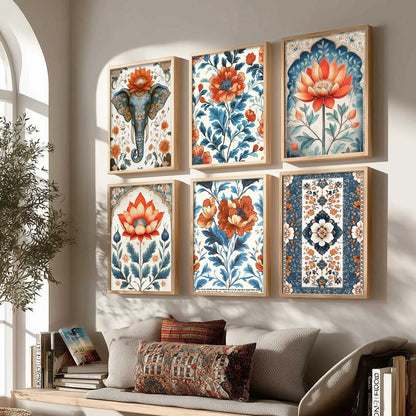 Traditional Wall Art Paintings with Frame for Wall Decor