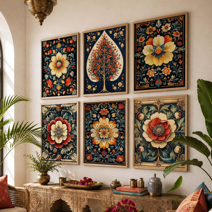 Floral Wall Art Paintings with Frame for Wall Decor