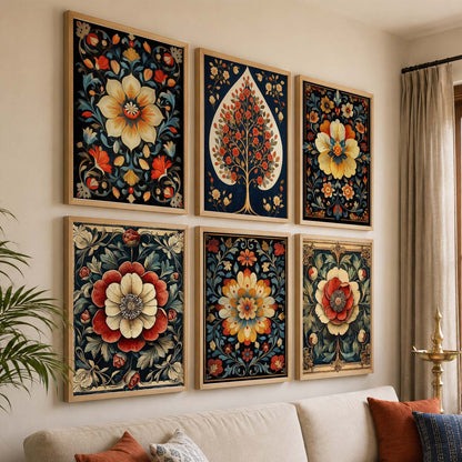 Floral Wall Art Paintings with Frame for Wall Decor