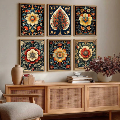 Floral Wall Art Paintings with Frame for Wall Decor