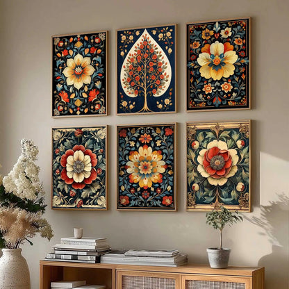 Floral Wall Art Paintings with Frame for Wall Decor