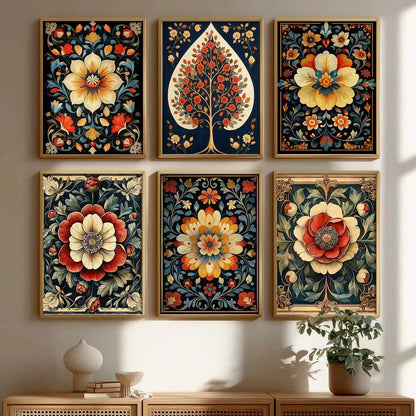 Floral Wall Art Paintings with Frame for Wall Decor
