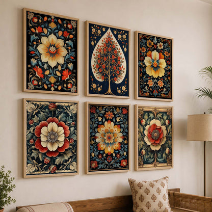Floral Wall Art Paintings with Frame for Wall Decor