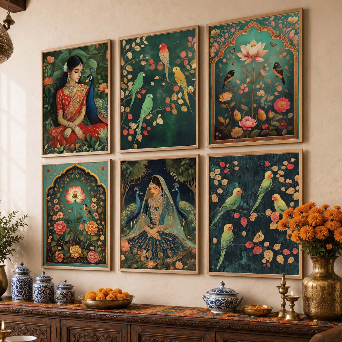 Madhubani Wall Art Paintings with Frame for Wall Decor