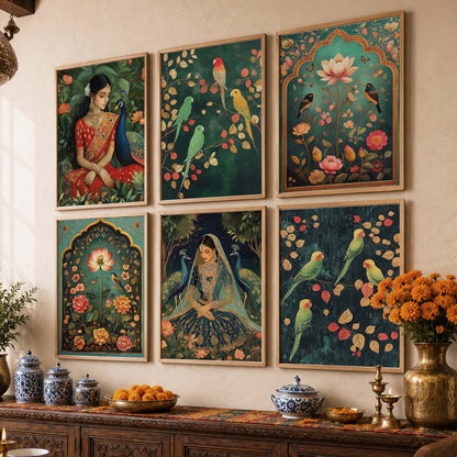 Madhubani Wall Art Paintings with Frame for Wall Decor