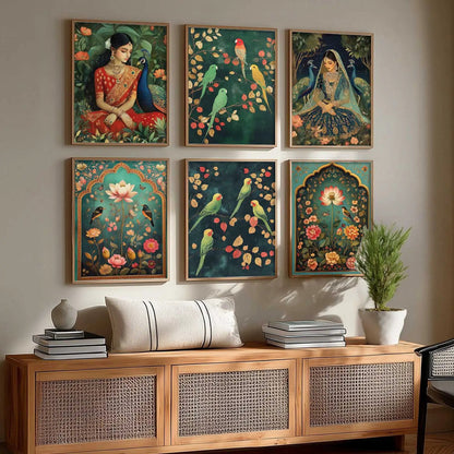 Madhubani Wall Art Paintings with Frame for Wall Decor