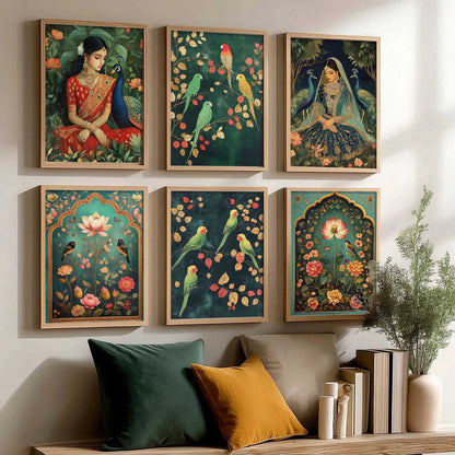 Madhubani Wall Art Paintings with Frame for Wall Decor