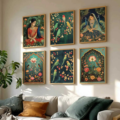 Madhubani Wall Art Paintings with Frame for Wall Decor