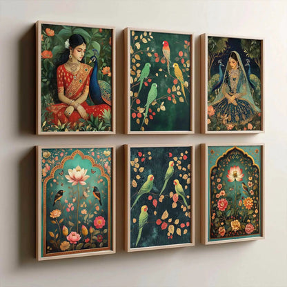 Madhubani Wall Art Paintings with Frame for Wall Decor