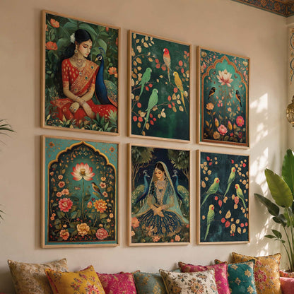 Madhubani Wall Art Paintings with Frame for Wall Decor