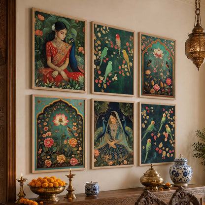 Madhubani Wall Art Paintings with Frame for Wall Decor